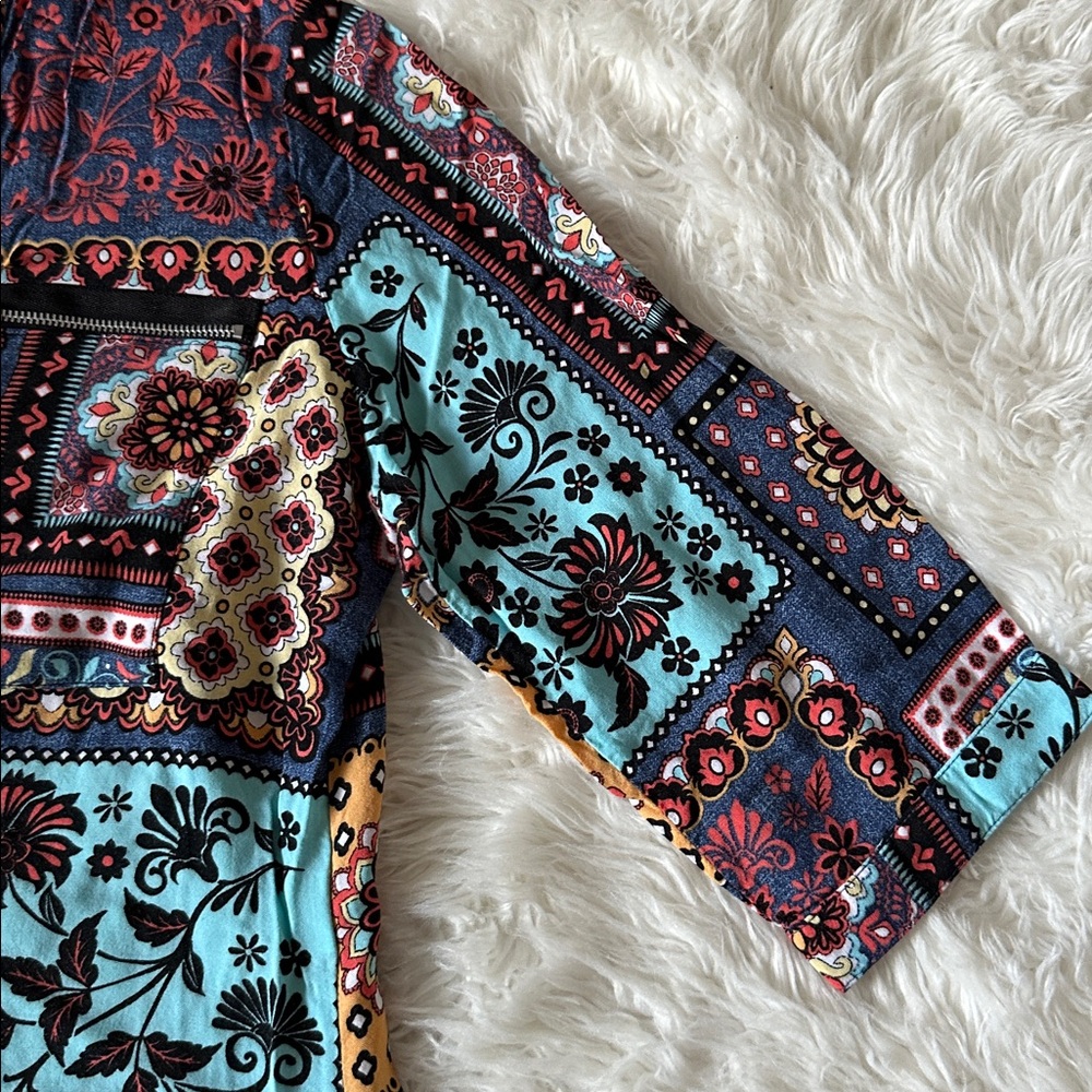 Alexander’s Colecction Colorful Patchwork Button-… - image 6